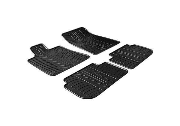 Alfombrilla goma Gledring Peugeot 407 2004- (4 piezas+clips montaje) 