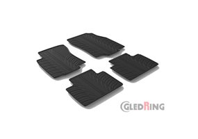 Alfombrilla goma Gledring Renault Koleos II 8/2016- (4 piezas+clips montaje) 