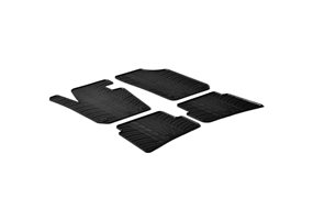 Alfombrilla goma Gledring Seat Ibiza 6J 2008-2017 (4 piezas+clips montaje) 