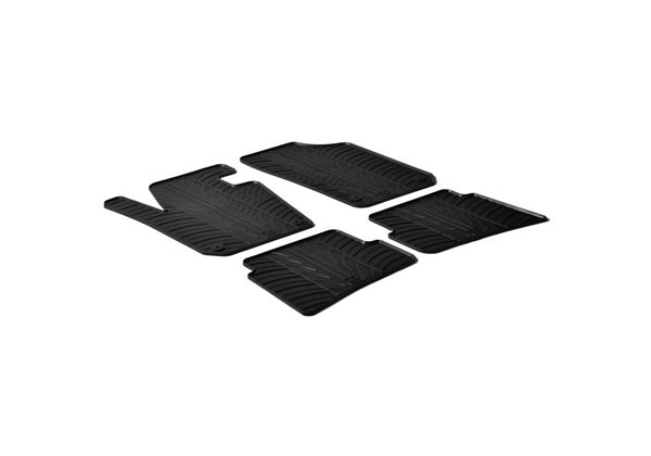 Alfombrilla goma Gledring Seat Ibiza 6J 2008-2017 (4 piezas+clips montaje) 