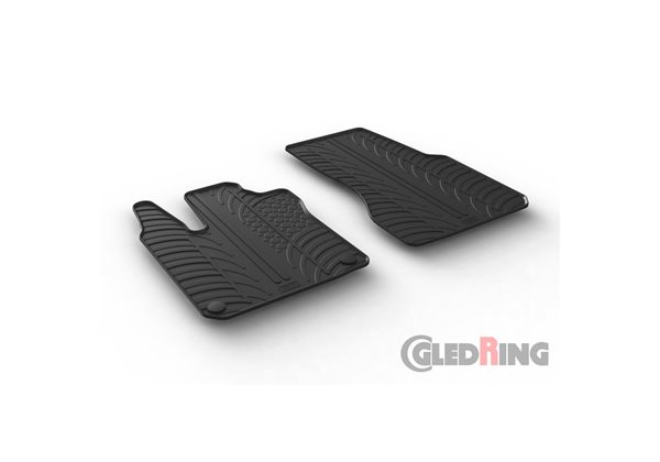 Alfombrilla goma Gledring Smart ForTwo 453 2014- (2 piezas+clips montaje)