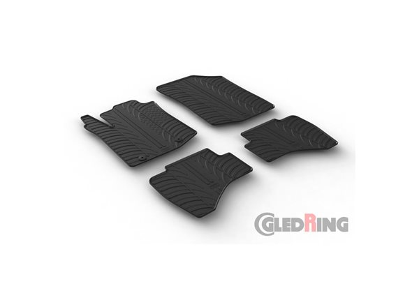 Alfombrilla goma Gledring Toyota Aygo 2014-2022 (4 piezas+clips montaje) 