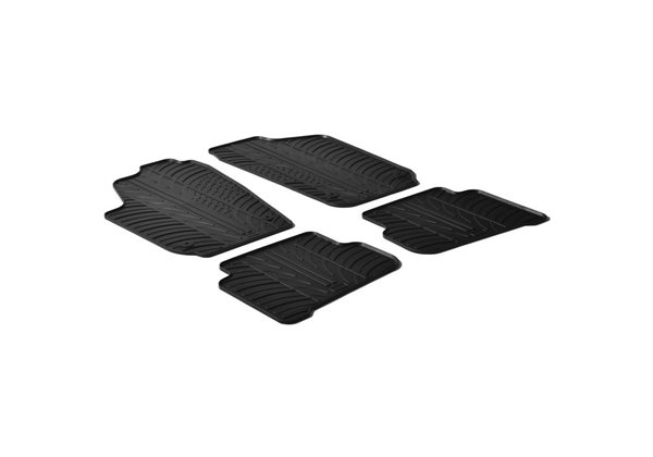 Alfombrilla goma Gledring Volkswagen Polo 6R/6C 2009-2017 (4 piezas+clips montaje) 