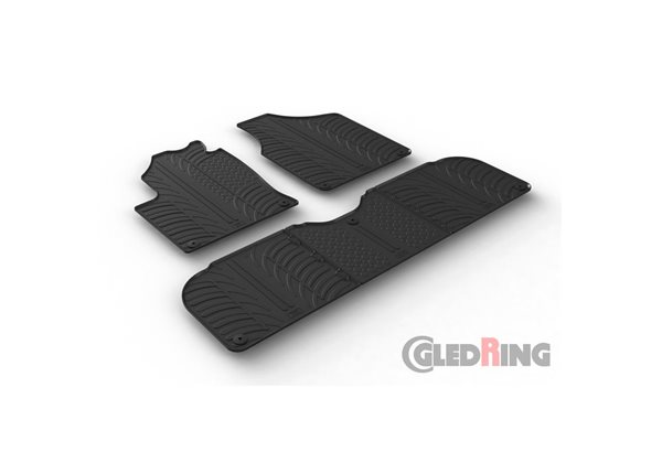 Alfombrilla goma Gledring Volkswagen Sharan & Seat Alhambra 1996-2010 (5 piezas+clips montaje)