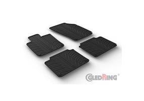 Alfombrilla goma Gledring Volvo S90/V90 2016- (4 piezas+clips montaje) 