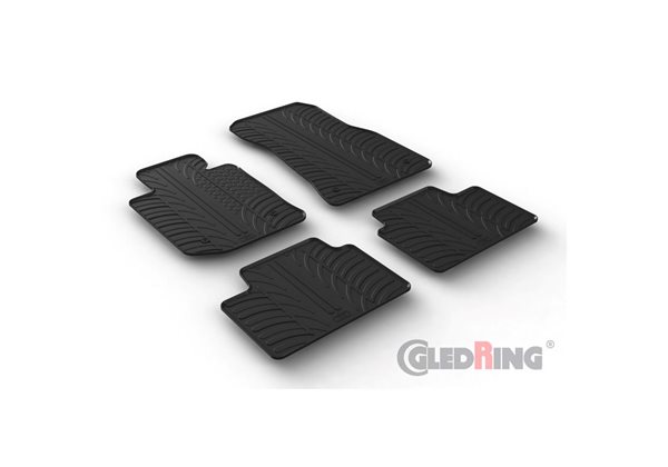 Alfombrilla goma Gledring BMW 3-Serie G20/G21 Sedan/Touring 3/2019- (4 piezas+clips montaje) 