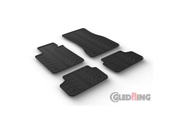 Alfombrilla goma Gledring BMW 5-Serie G30/G31 2017- (4 piezas+clips montaje) 