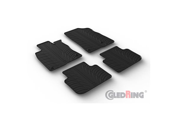 Alfombrilla goma Gledring Honda Civic XI HB e:HEV 2022- (4 piezas+clips montaje) 