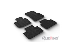 Alfombrilla goma Gledring BMW X4 (G02) 2018- (4 piezas+clips montaje) 