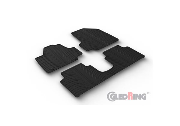 Alfombrilla goma Gledring Hyundai Ioniq 5 (NE) 2020- (4 piezas+clips montaje) 