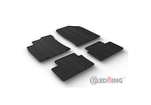 Alfombrilla goma Gledring Kia Cee'd HB 5-pueras/SW 6/2018- & XCee'd 6/2019- & Pro Cee'd 2018- (4 piezas+clips montaje) 