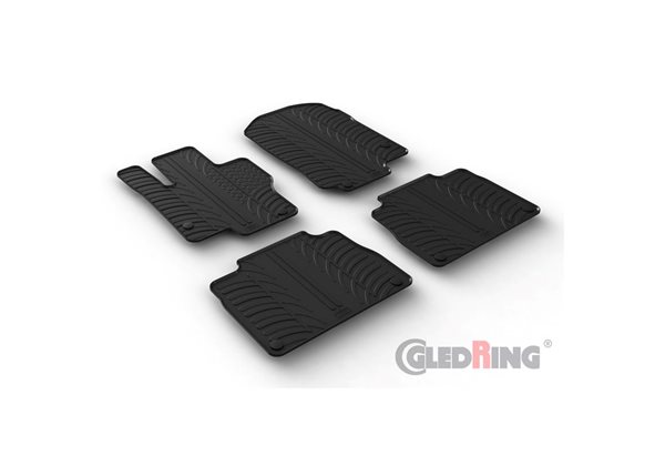 Alfombrilla goma Gledring Mercedes GLE (W167) Automaat 2/2019- (4 piezas+clips montaje) 