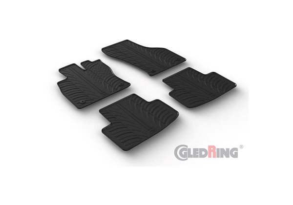 Alfombrilla goma Gledring Skoda Octavia IV Sedan/Kombi 2020- excl. e-Tec (4 piezas+clips montaje) 