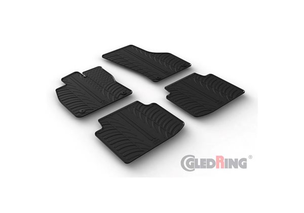 Alfombrilla goma Gledring Volkswagen Arteon 2017- incl. Shooting Brake 2020- (4 piezas+clips montaje) 