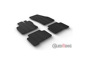 Alfombrilla goma Gledring Volkswagen Touran 2015- (manual) (4 piezas+clips montaje) 
