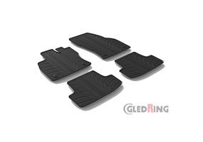 Alfombrilla goma Gledring Volkswagen T-Roc 11/2017- (4 piezas+clips montaje) 