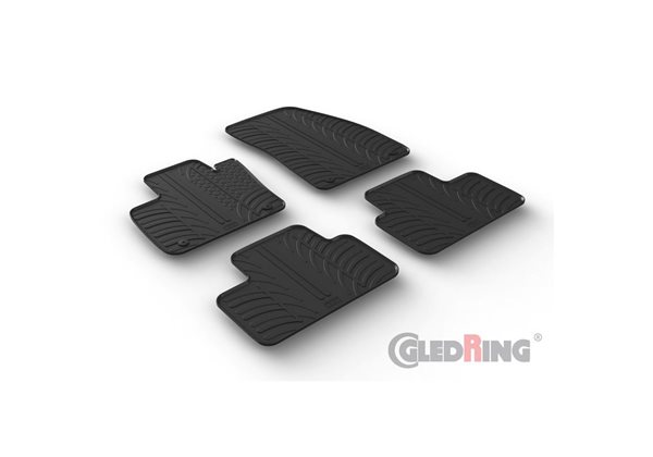 Alfombrilla goma Gledring Volvo XC40 2018- excl. Recharge (4 piezas+clips montaje) 