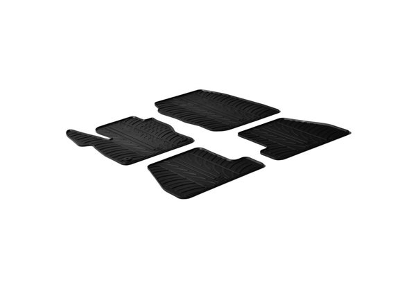 Alfombrilla goma Gledring Ford Focus 3/5 pueras + ST 2011-2015 (4 piezas+clips montaje) 