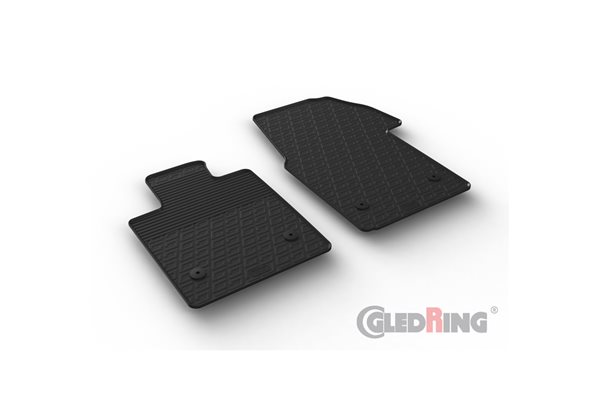 Alfombrilla goma Gledring Volkswagen Transporter T7 Multivan 2022- (2 piezas+clips montaje) 