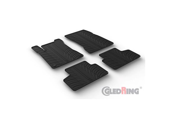 Alfombrilla goma Gledring Mercedes GLB (X247) 11/2019- (4 piezas+clips montaje) 