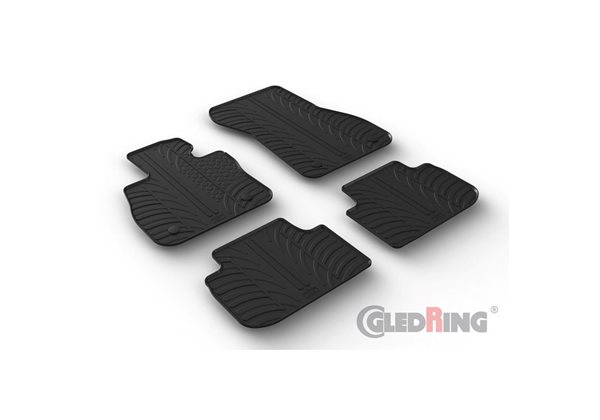 Alfombrilla goma Gledring BMW 2-Serie F44 Gran Coupe 2020- (4 piezas+clips montaje) 