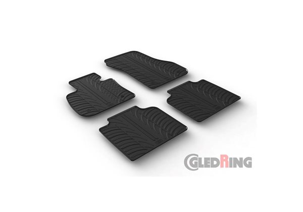 Alfombrilla goma Gledring BMW 2-Serie F46 Gran Tourer 2015- (4 piezas+clips montaje) 