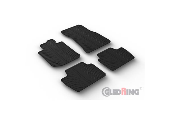 Alfombrilla goma Gledring BMW 4 Serie (G22) Coupe 2020- (4 piezas+clips montaje) 