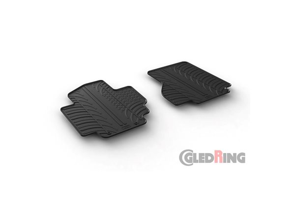 Alfombrilla goma Gledring Nissan e-NV200 Van 2014- (2 piezas+clips montaje)