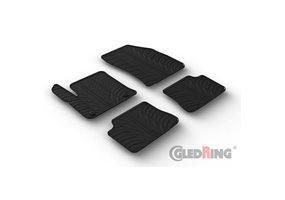 Alfombrilla goma Gledring Peugeot e-208 II & Opel e-Corsa F 2019- (4 piezas+clips montaje) 