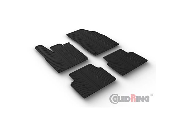 Alfombrilla goma Gledring Volkswagen ID.3 2020- & Cupra Born 2021- (4 piezas+clips montaje) 