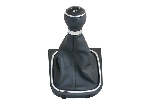Palanca Sr 06 Volkswagen Golf VI/Jetta - negro Leder + 2 Schakelpatronen 