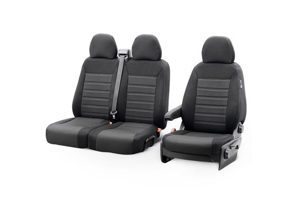 Fundas asientos especificas tela a medida Otom Volkswagen T6 2015-2022 (Con reposabrazos en el sofá) 2+1 