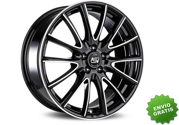 Llanta exclusiva Oz Msw 86 7.5x18 Et35 5x100 Black Full Polished (gbfp) Kba Nad