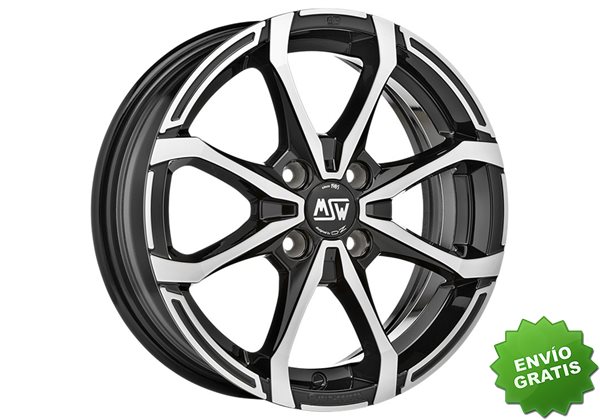 Llanta exclusiva Oz Msw X4 6x16 Et40 4x100 Negro Pulido (gbfp)