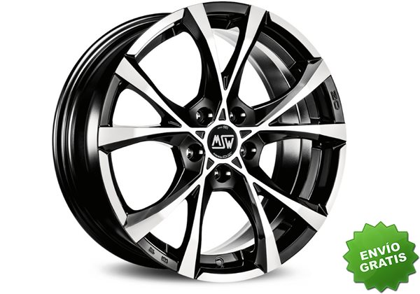 Llanta exclusiva Oz Msw Cross Over 7.5x17 Et40 5x114.30 Black Full Polished (gbfp) Kba Nad