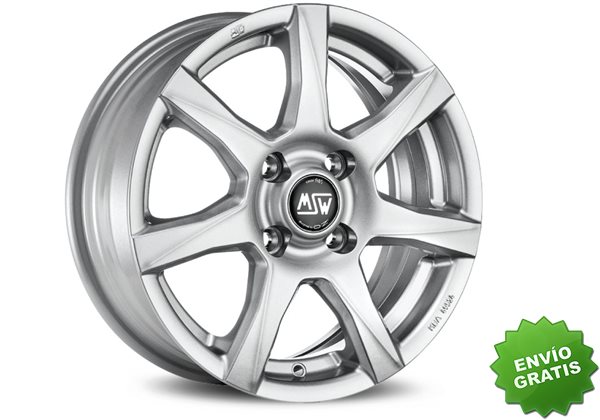 Llanta exclusiva Oz Msw 77 7.5x17 Et45 5x114.30 Full Silver Kba Nad