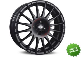 Llanta exclusiva Oz Superturismo Gt 6.5x15 Et37 4x100 Matt Black Red Lettering Kba Nad