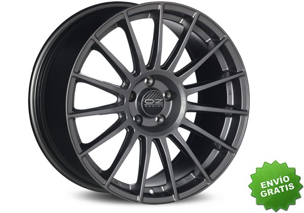 Llanta exclusiva Oz Superturismo Lm 7.5x17 Et42 4x100 Matt Graphite Silver Lettering Kba Nad