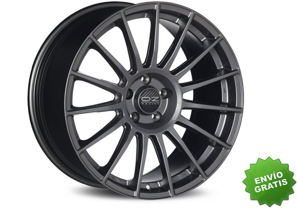 Llanta exclusiva Oz Superturismo Lm 7.5x17 Et35 5x112 Matt Graphite Silver Lettering Kba Nad