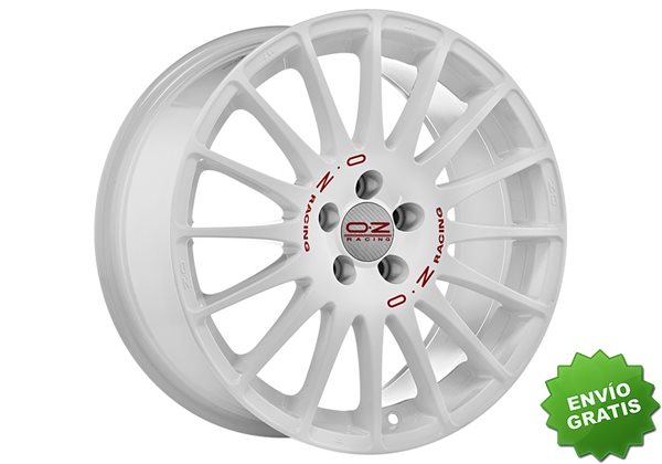 Llanta exclusiva Oz Superturismo Wrc 7x16 Et25 4x108 White Red Lettering Kba Nad