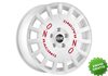 Llanta exclusiva Oz Rally Racing 7x17 Et45 5x100 White Red Lettering
