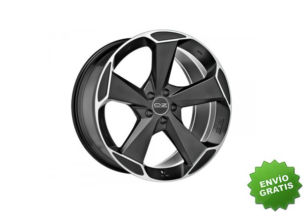 Llanta exclusiva Oz Aspen Hlt 9x21 5x112 Et50 Negro Mate Diamond Cut