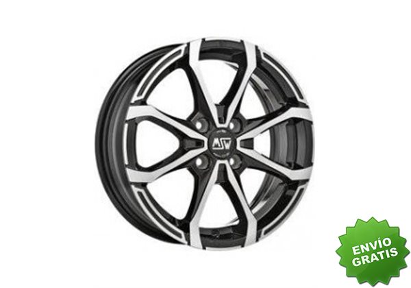 Llanta exclusiva Oz Msw X4 5x15 4x100 Et32 Negro Brillante Pulido