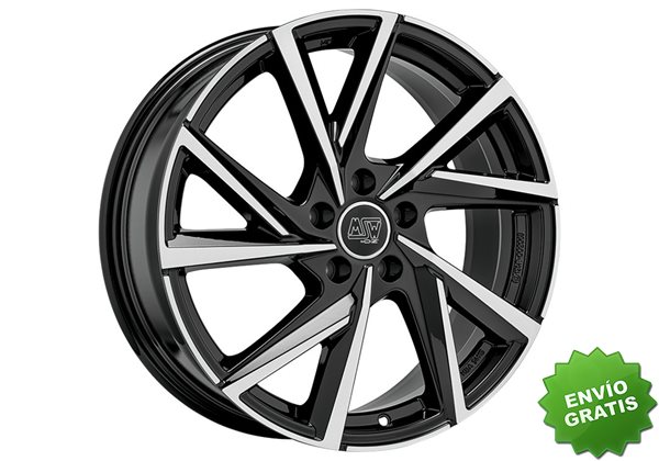 Llanta exclusiva Oz Msw 80-5 7x17 5x100 Et45 Negro Brillante Pulido