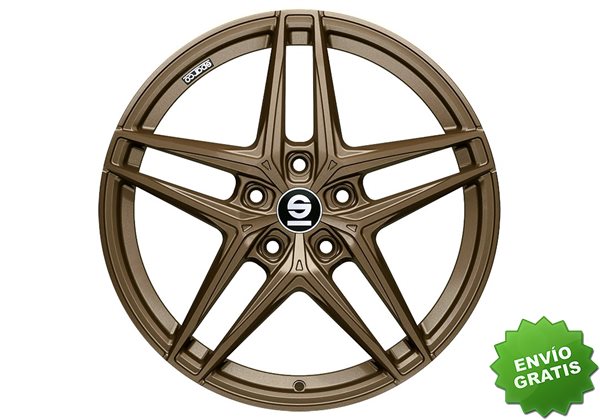 Llanta exclusiva Oz Sparco Record 8x18 5x100 Et45 Bronce Rally