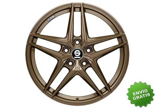 Llanta exclusiva Oz Sparco Record 7.5x17 5x112 Et48 Bronce Rally