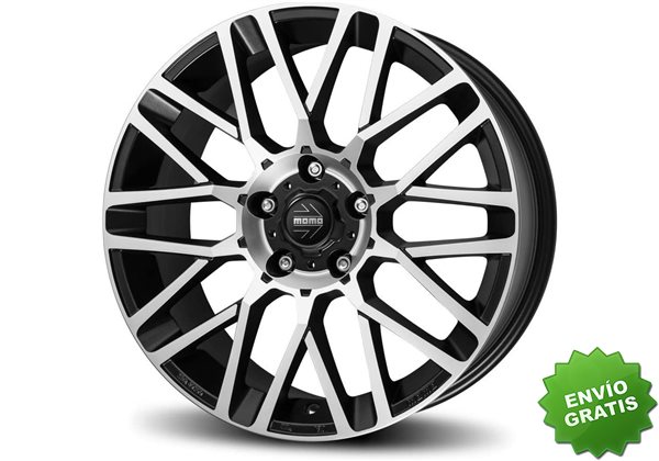 Llanta exclusiva Momo Revenge Evo 8.5x20 Et40 5x108 Black Matt. Polished 72.3 Via