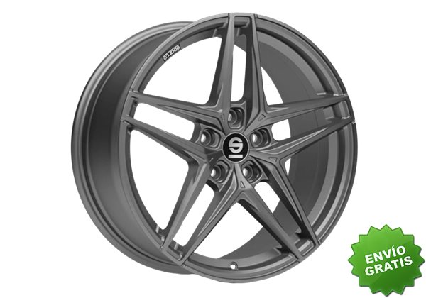 Llanta exclusiva Oz Sparco Record 8x19 5x108 Et45 Grafito Mate