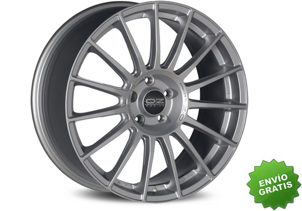 Llanta exclusiva Oz Superturismo Lm 8.5x19 Et38 5x114.30 Matt Race Silver Black Lettering Kba Nad