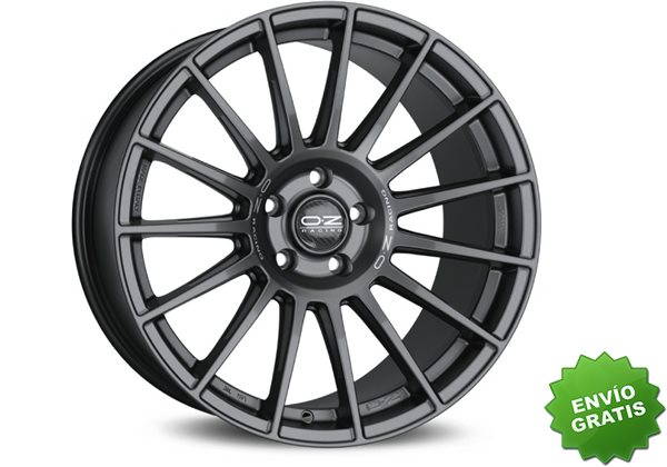 Llanta exclusiva Oz Superturismo Dakar 10x20 Et19 5x112 Matt Graphite Silver Lettering Kba
